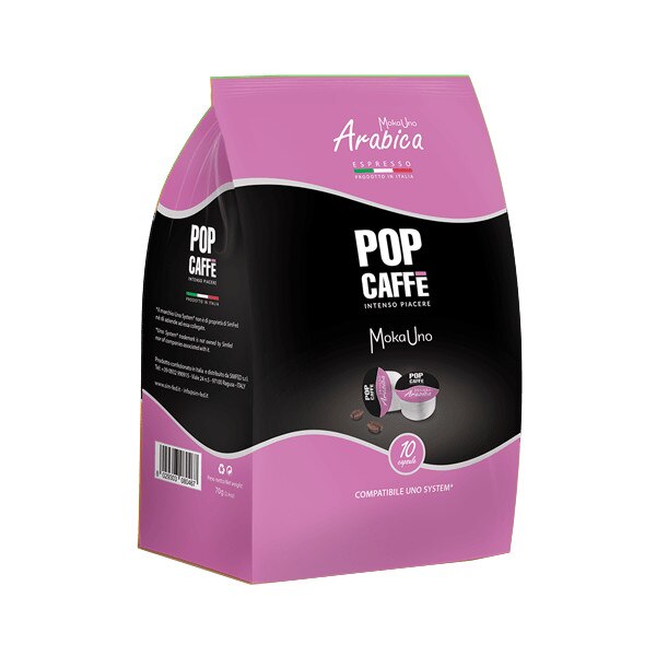 Capsule Cafea PopCaffe MokaUno Arabica, Compatibile illy Uno System, 10 buc