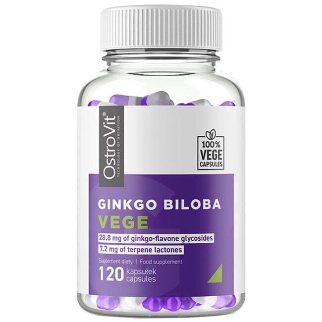 Supliment alimentar OstroVit Ginkgo Biloba 120 mg / Vege, 120 Capsule