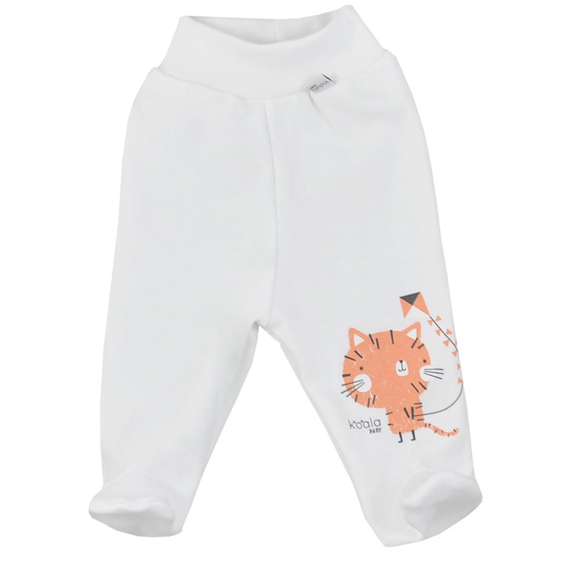 Pantaloni cu botosei pentru bebelusi Koala Tasmania 08-636, Crem, Crem