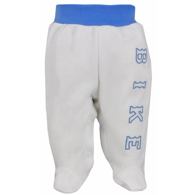 Pantaloni cu botosei pentru baieti Koala Rowerki 05-127, Alb, Alb