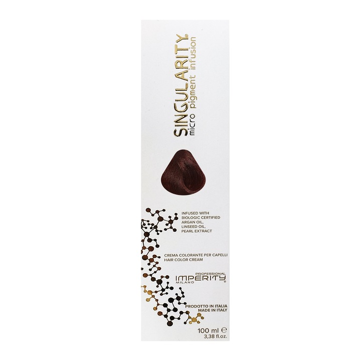 Vopsea de par permanenta Singularity 5.62, 100 ml, Saten Violet Roscat Deschis