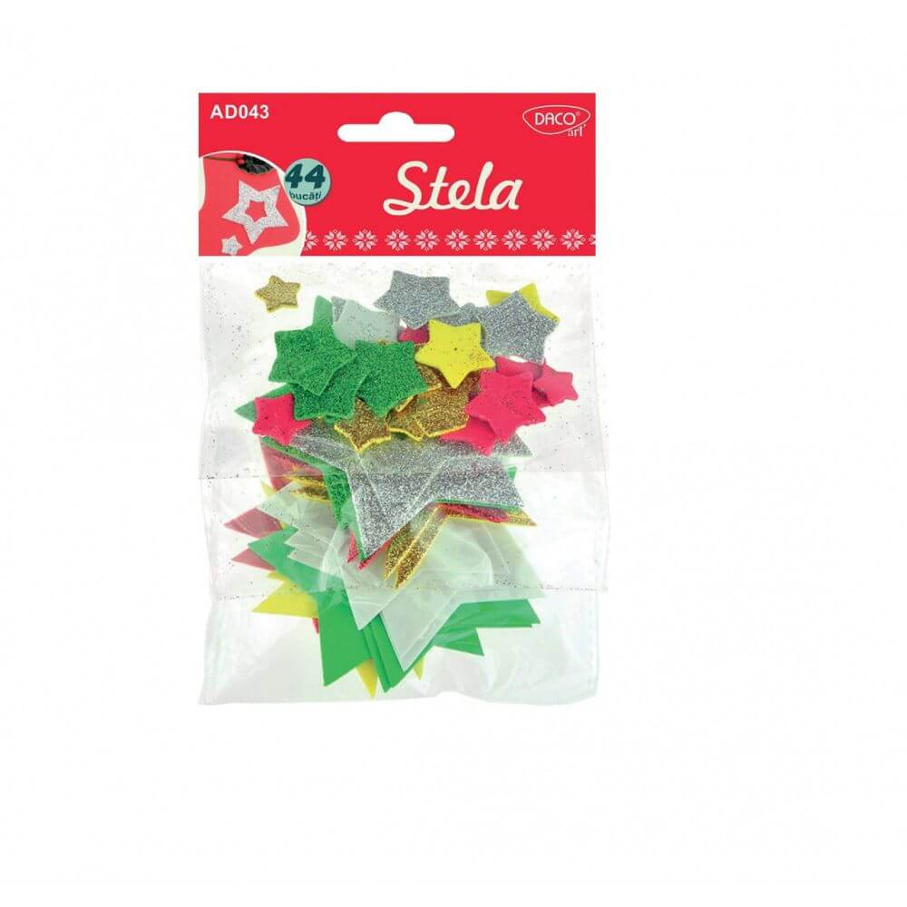 Set Stela DACO, Model Stea,Material Spuma, 44 Buc, Multicolor