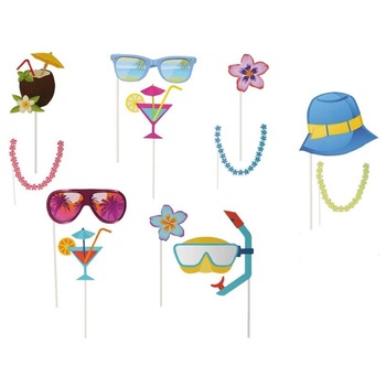 Set de 12 propsuri, pe bat, Summer Vibe Set de 12 propsuri, pe bat, Summer Vibe