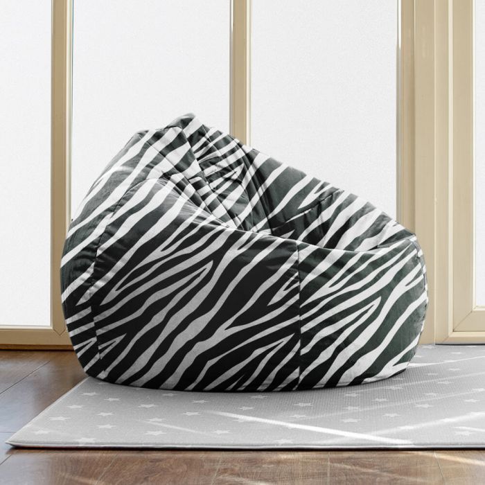 bean bag chair zebra