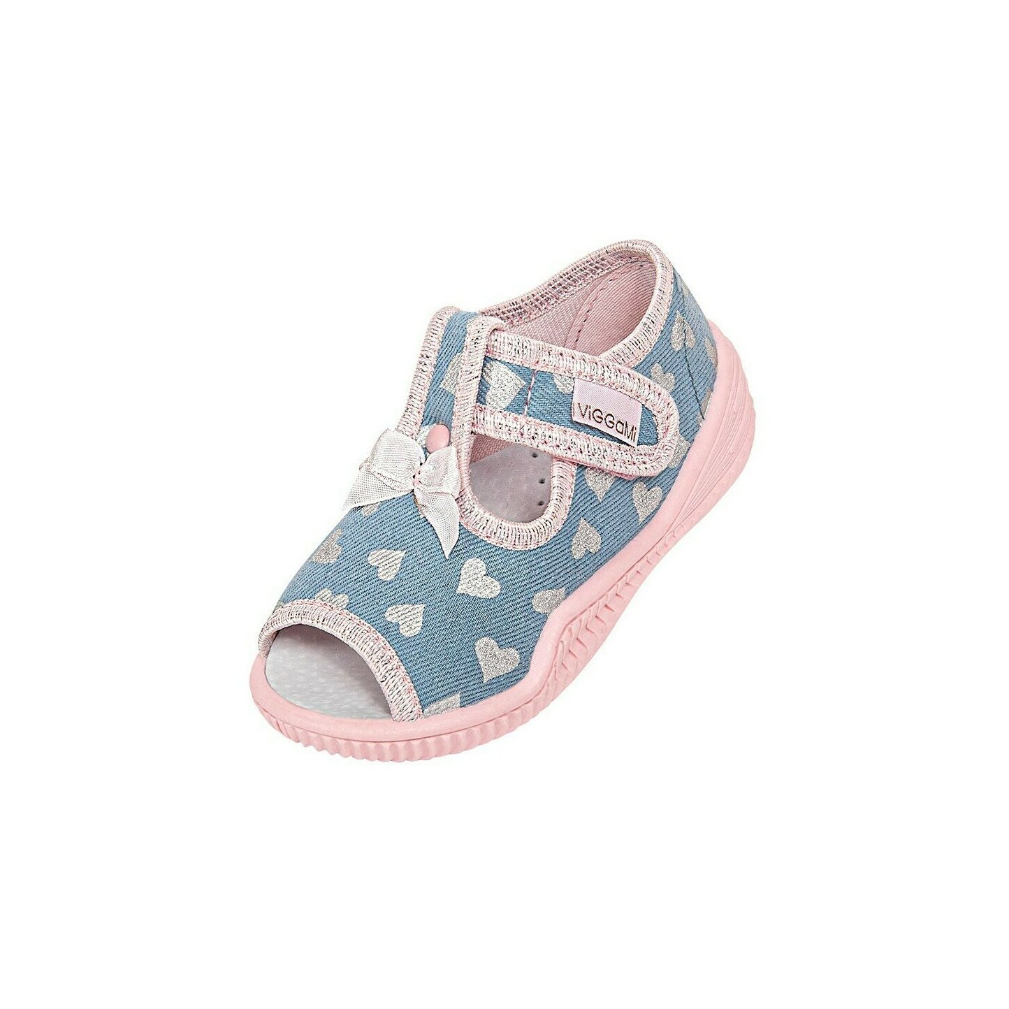 Incaltaminte panza, Lidka, albastra cu inimioare argintii