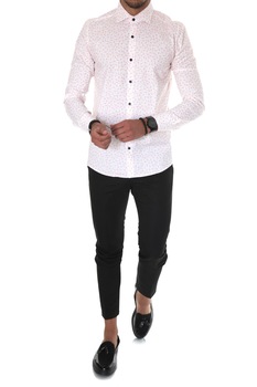 Camasa A5840, slim fit, pentru barbati, alba Camasa A5840, slim fit, pentru barbati, alba