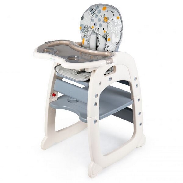 Scaun de masa reglabil 2 in 1 ecotoys c-211, iepuras – gri