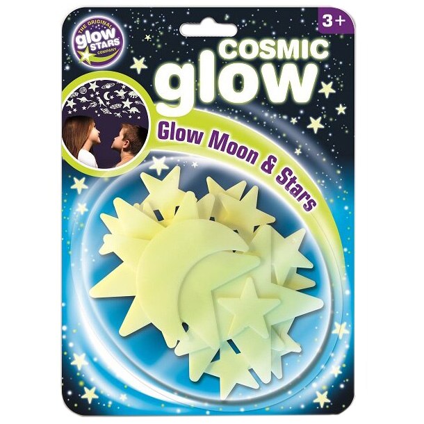 Set abtibild Brainstorm reflectorizant - Luna si stele, 20 piese