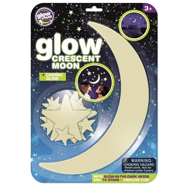 Set abtibild Brainstorm reflectorizant - Semiluna si stele, 16 piese