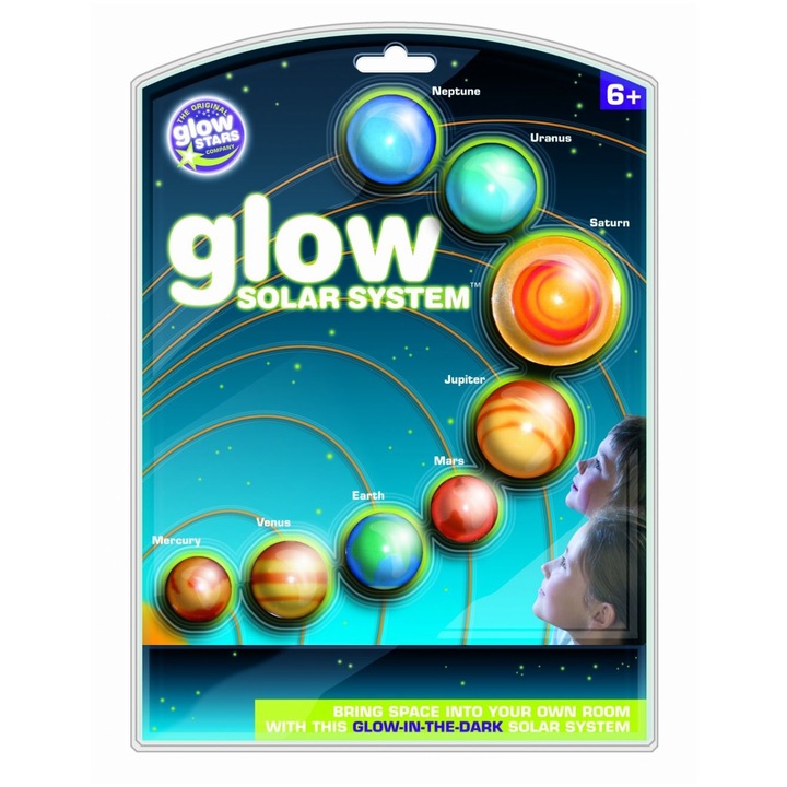 Set abtibild Brainstorm reflectorizant - Sistem solar, 8 piese