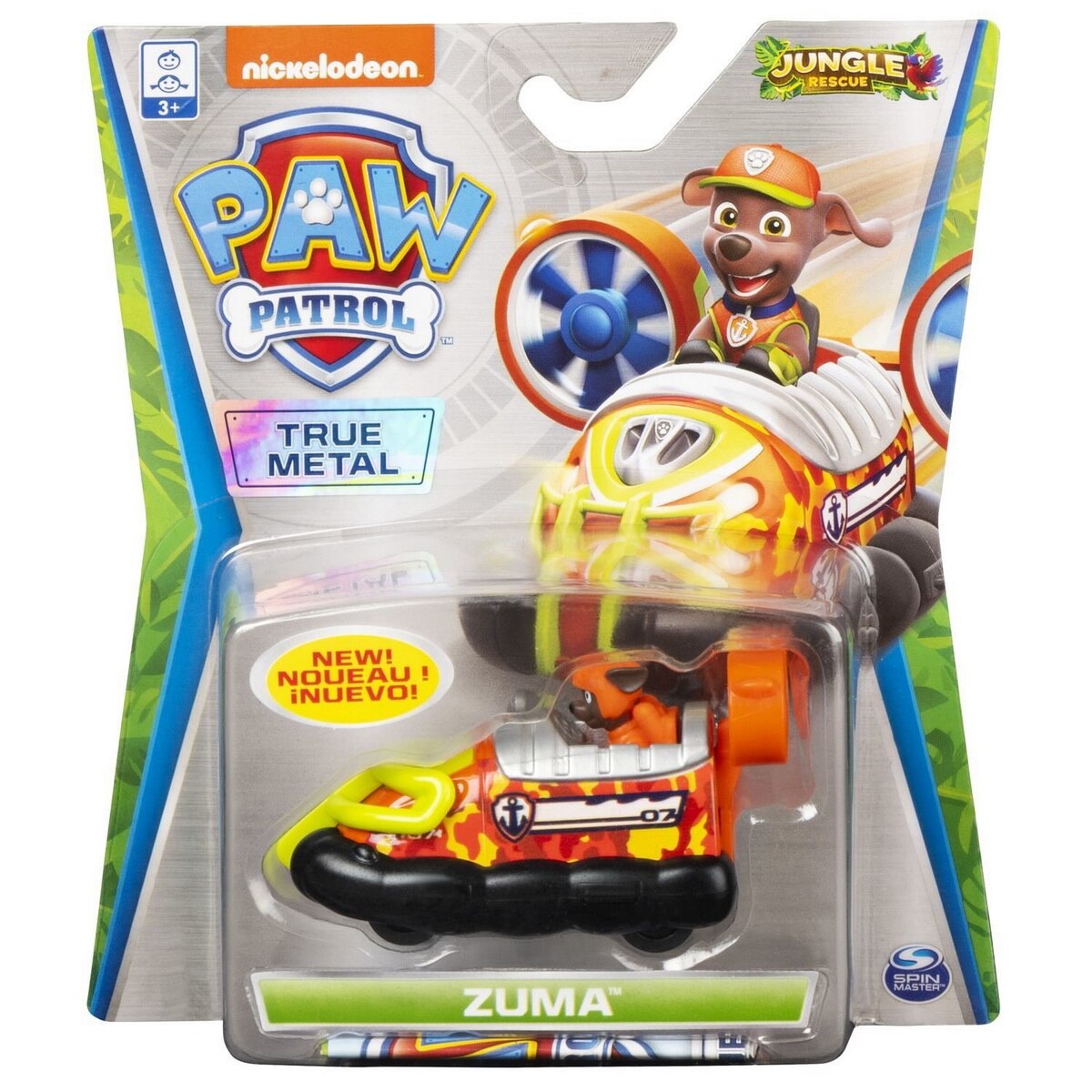 Set figurina cu vehicul Paw Patrol True Metal - Jungle Rescue, Zuma