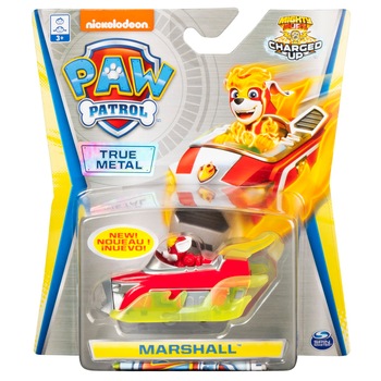 Set figurina cu vehicul Paw Patrol True Metal - Charged Up, Marshall Set figurina cu vehicul Paw Patrol True Metal - Charged Up, Marshall