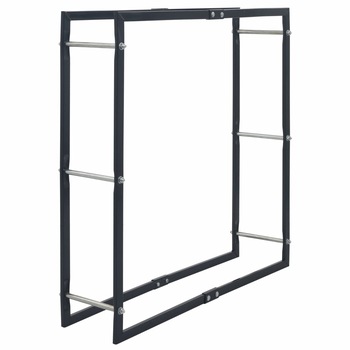 Rastel/Sopron pentru lemne de foc, vidaXL, Otel, 100 x 25 x 100 cm, Negru Rastel/Sopron pentru lemne de foc, vidaXL, Otel, 100 x 25 x 100 cm, Negru