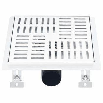 Rigola de dus cu fante verticale/orizontale, vidaXL, Otel inoxidabil, 20 x 20 cm, Argintiu Rigola de dus cu fante verticale/orizontale, vidaXL, Otel inoxidabil, 20 x 20 cm, Argintiu