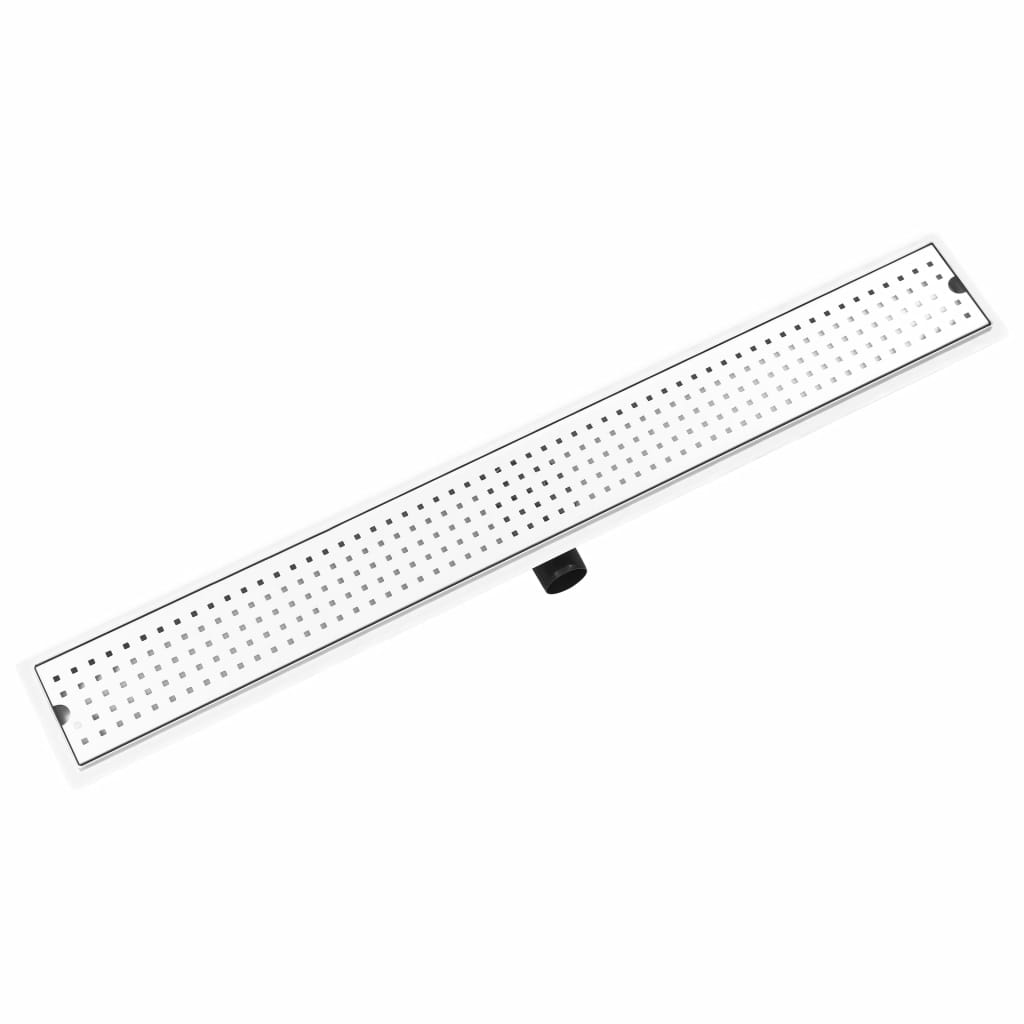 Rigola de dus, vidaXL, Otel inoxidabil, 103 x 14 cm, Argintiu