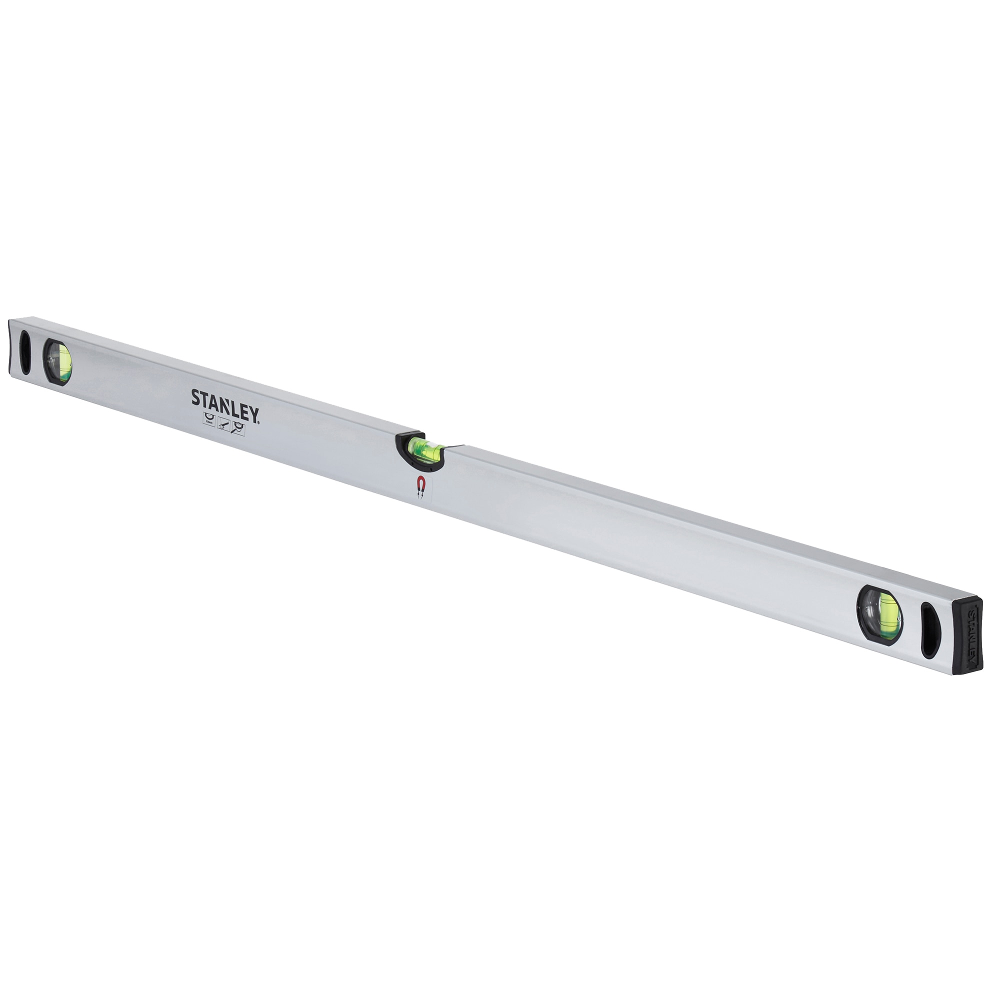Nivela Stanley Classic magnetica, 3 fiole, corp aluminiu, 100cm