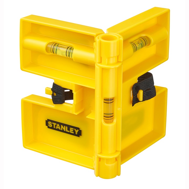 Nivela pentru stalpi, 3 fiole, corp plastic ABS