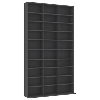 Dulap depozitare CD-uri vidaXL, PAL, 102 x 16 x 177.5 cm, Gri Dulap depozitare CD-uri vidaXL, PAL, 102 x 16 x 177.5 cm, Gri