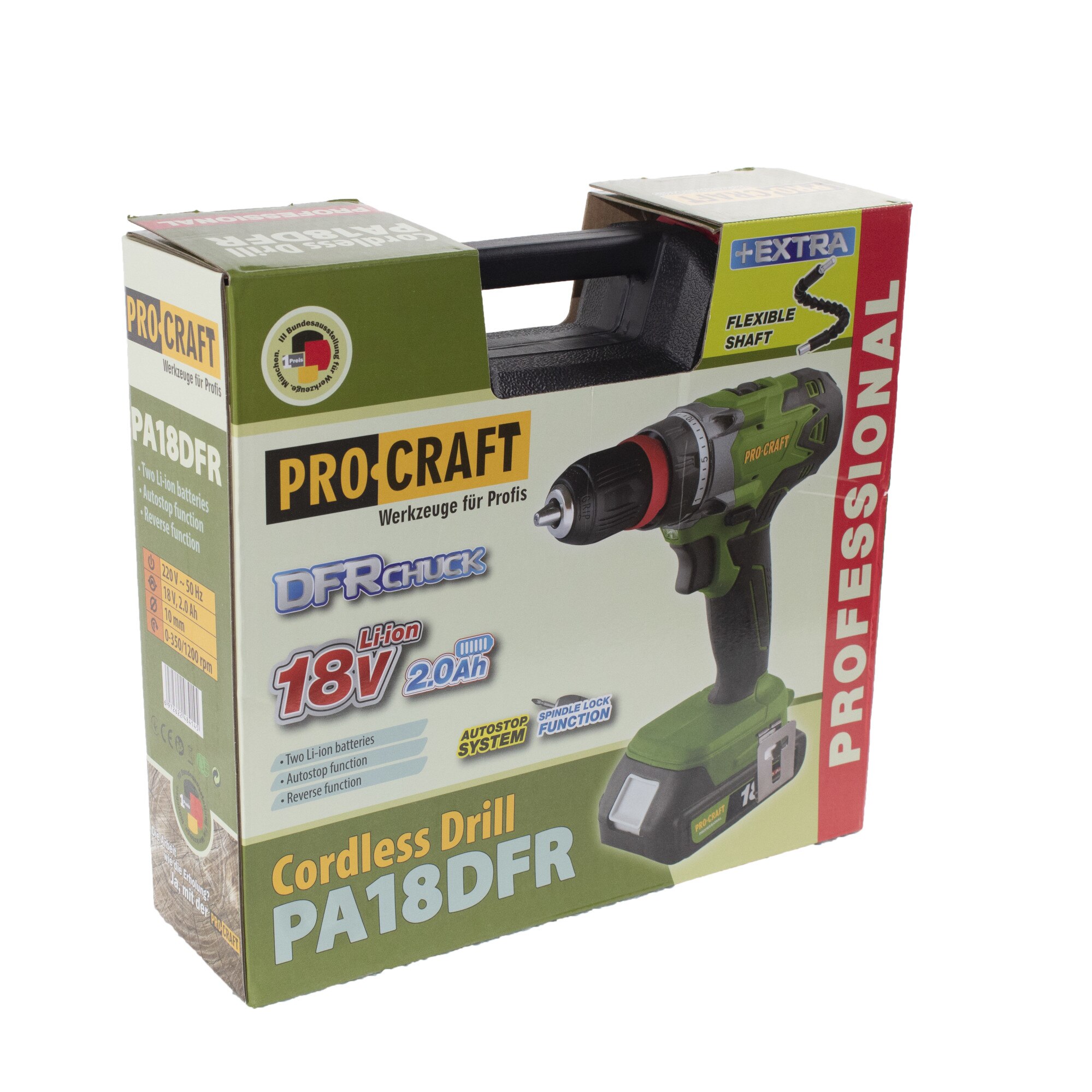 Autofiletanta Procraft PA18DFR, 2 Acumulatori, 12V, 2Ah, 1200rpm, 2 ...