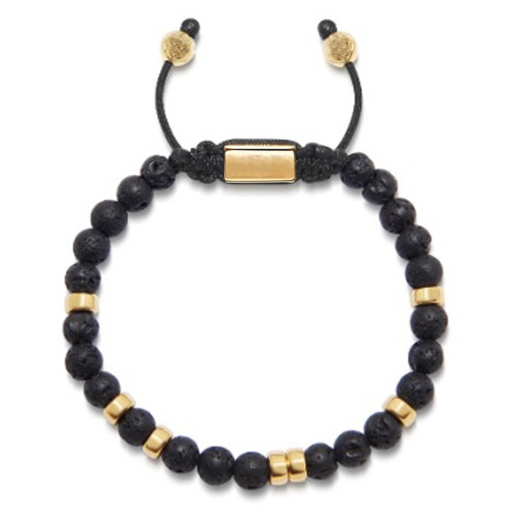 Bratara Lava si Argint 925 placat cu aur Dual Stax