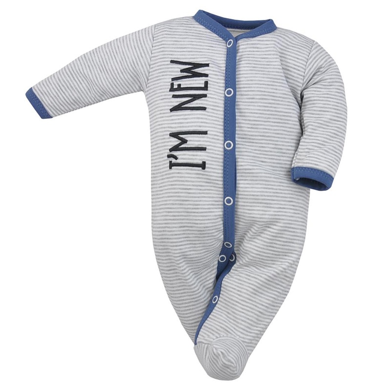 Salopeta cu maneca lunga pentru baieti Koala I'm New 08-365A, Gri, 56 cm