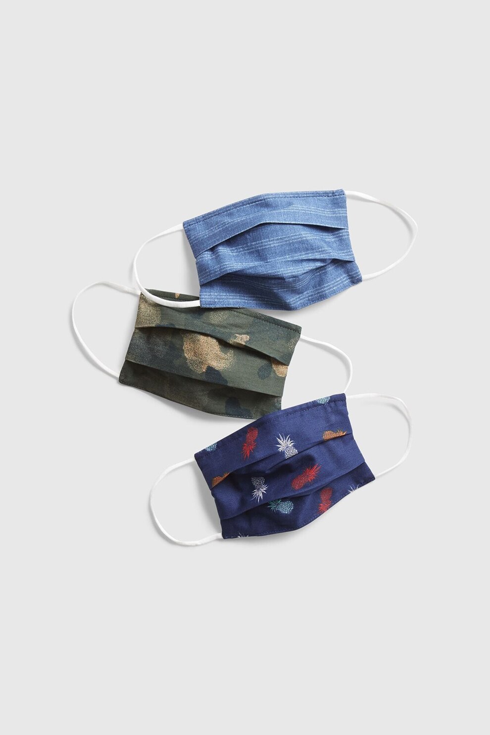 GAP, Set de masti faciale reutilizabile - 3 piese, Verde, Bleumarin