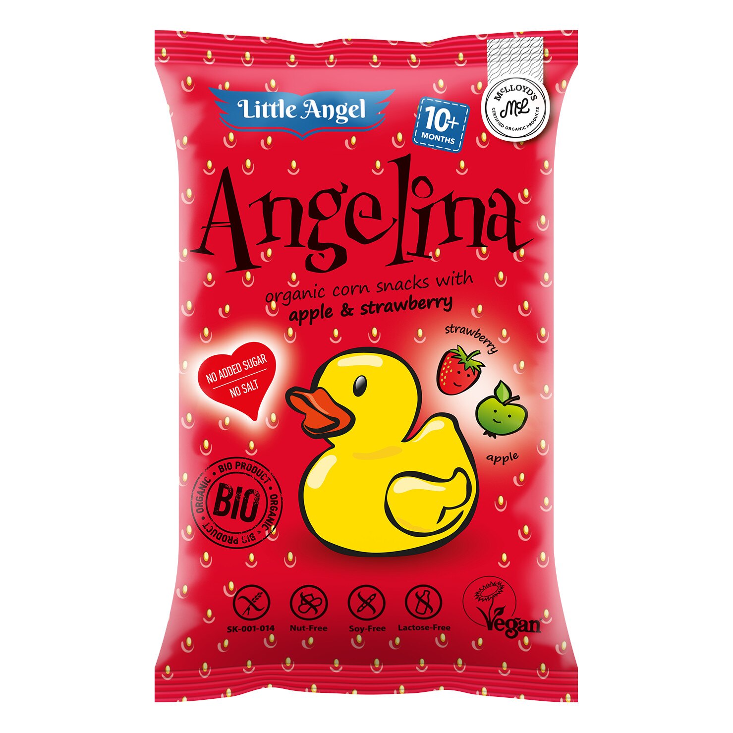 Pufuleti Eco, cu mar si capsuni Angelina 30g
