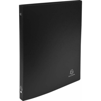 Caiet mecanic Exacompta, A4, 4 inele, 15mm/20mm, coperta flexibila, negru Caiet mecanic Exacompta, A4, 4 inele, 15mm/20mm, coperta flexibila, negru