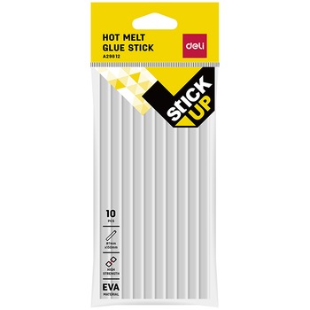 Lipici transparent Deli Hot Melt, 7 x 150 mm, 10 buc/set Lipici transparent Deli Hot Melt, 7 x 150 mm, 10 buc/set
