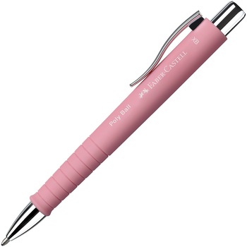 Pix cu mecanism si grip Faber-Castell Poly Ball 2020, mina XB, rose Pix cu mecanism si grip Faber-Castell Poly Ball 2020, mina XB, rose