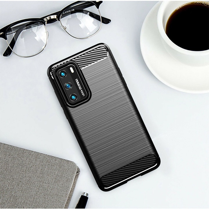 Husa OptimCarbon Bare Metal Line Ultra Protect Corner Air, Huawei P40