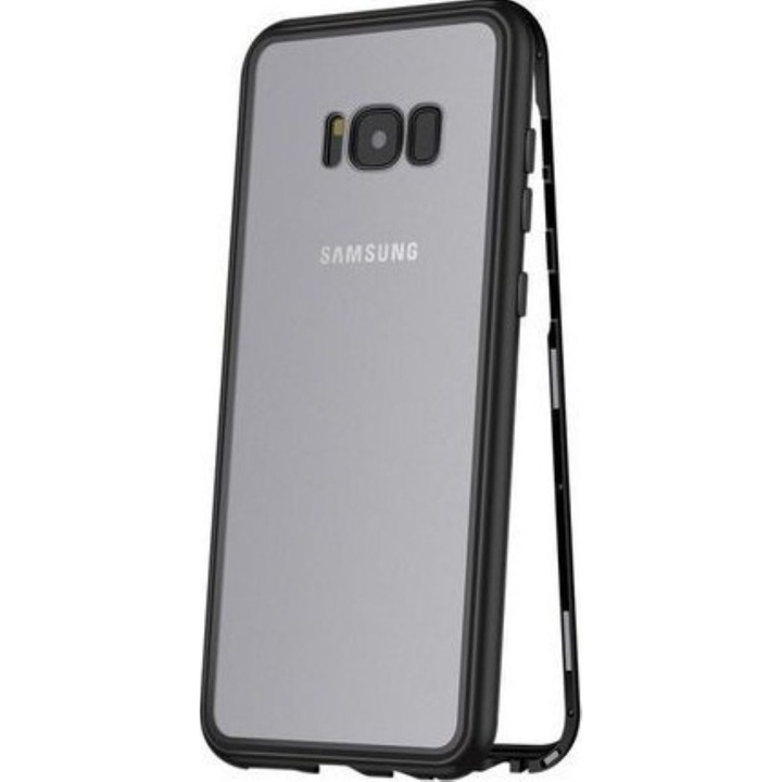 Husa de protectie Soho pentru Samsung Galaxy S8, Negru-Transparent