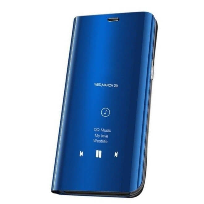 Husa Samsung J4 Plus 2018 J415, Flip / Book / Carte, Clear View, Albastru