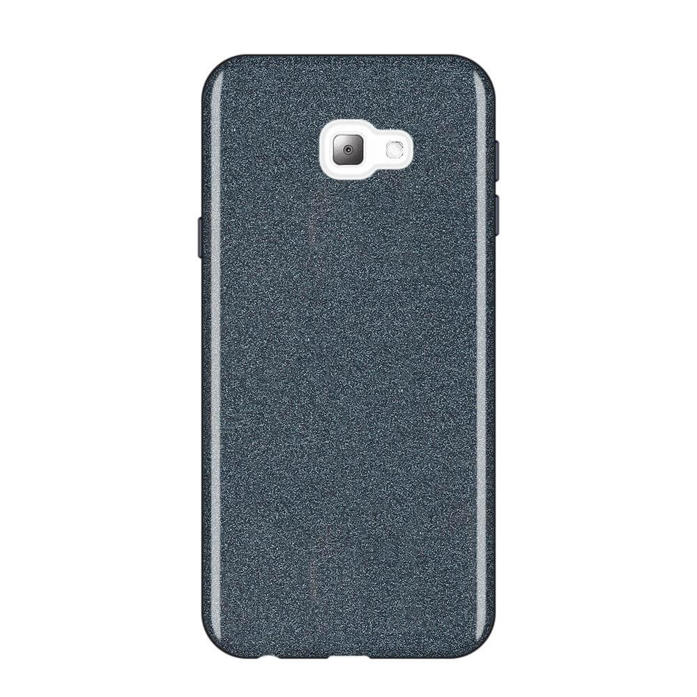 Husa Samsung J4 Plus 2018 J415, Star Glitter Shining, Sclipici, Negru