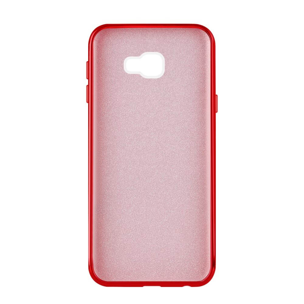 Husa Samsung J4 Plus 2018 J415, Star Glitter Shining, Sclipici, Rosu
