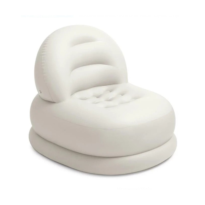 Надуваемо кресло с облегалка Intex, 84 x 99 x 76 см, Бял