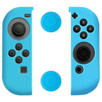 Set Huse Silicon Dobe pentru Nintendo Switch Joy - Con , Albastru Set Huse Silicon Dobe pentru Nintendo Switch Joy - Con , Albastru