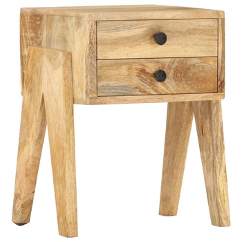 Noptiera 2 sertare vidaXL, Lemn masiv de mango, 40 x 35 x 50 cm, Maro Noptiera 2 sertare vidaXL, Lemn masiv de mango, 40 x 35 x 50 cm, Maro