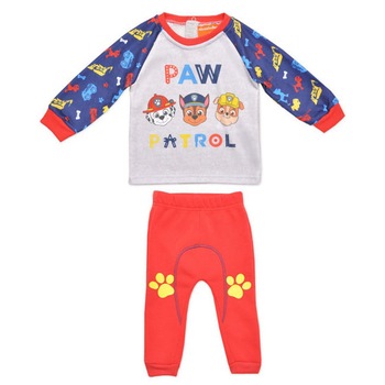 Compleu 2 piese, Disney, Paw Patrol, cu labute, Rosu Compleu 2 piese, Disney, Paw Patrol, cu labute, Rosu