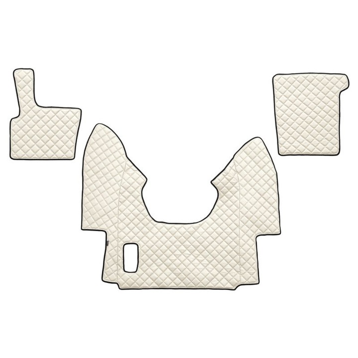 Set 3 covorase camion F-Core, Piele-ECO, pentru DAF XF 95, transmisie automata, 2002-2006, Bej