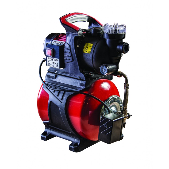 Водна помпа с резервоар 800W 1" max 53 L/min 3bar 40m с филтър RAIDER RDP-WP800SW