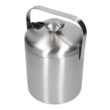 Galeata pentru gheata 1,3 L, recipient de gheata si cleste, Inox Galeata pentru gheata 1,3 L, recipient de gheata si cleste, Inox