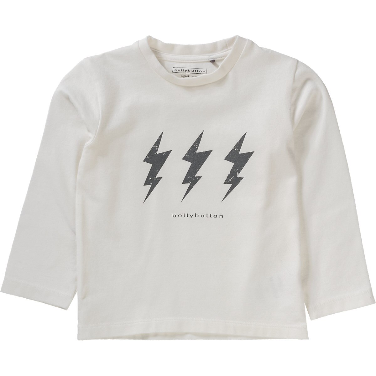 Bluza baieti Belly Button, bumbac organic, alba, 110 cm
