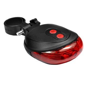 Licurici, 5 LED, 2 raze laser, pentru bicicleta Licurici, 5 LED, 2 raze laser, pentru bicicleta