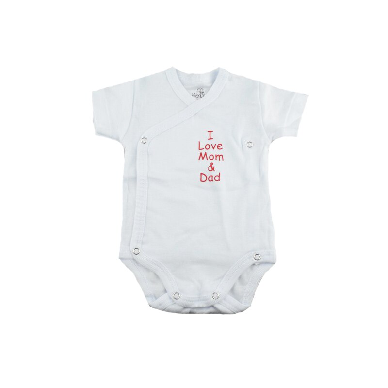 Body cu maneca scurta pentru fete Pifou Model 10 MS M10-MS3, Alb, 50