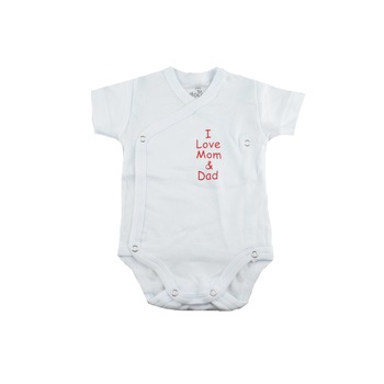 Body cu maneca scurta pentru fete Pifou Model 10 MS M10-MS3, Alb, 50 Body cu maneca scurta pentru fete Pifou Model 10 MS M10-MS3, Alb, 50