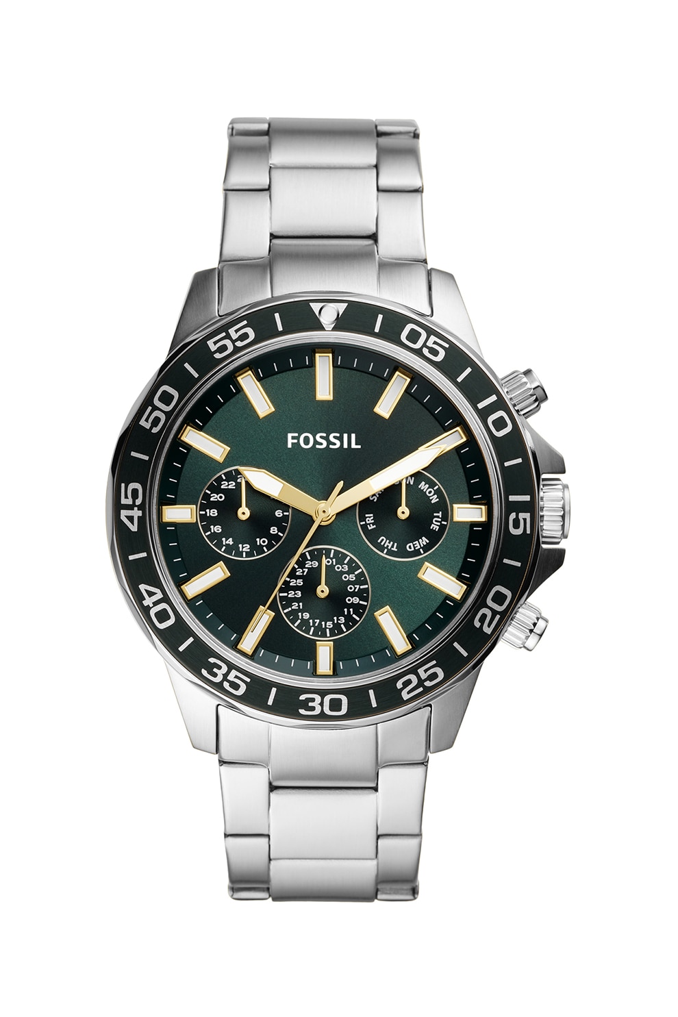 Fossil, Ceas din otel inoxidabil cu functii multiple, Argintiu