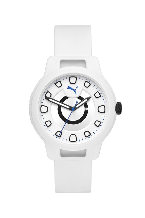 Puma, Аналогов часовник със силиконова каишка, Бял