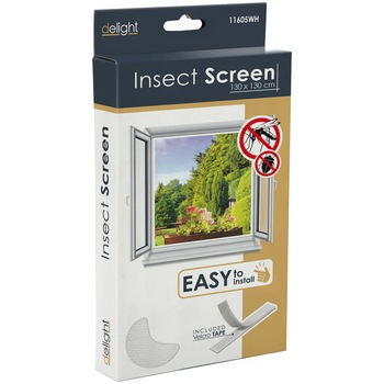 Plasa anti-tantari pentru ferestre Delight 11605WH, 30 x 130 cm, Alb Plasa anti-tantari pentru ferestre Delight 11605WH, 30 x 130 cm, Alb