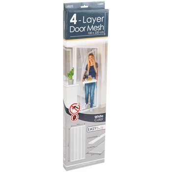 Perdea anti-tantari pentru usi Delight 11608WH, 4 benzi, 100 x 220 cm, Alb Perdea anti-tantari pentru usi Delight 11608WH, 4 benzi, 100 x 220 cm, Alb